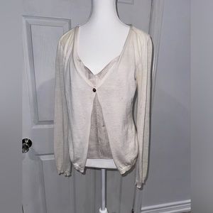 Vintage Lanvin Cardigan and silk blouse